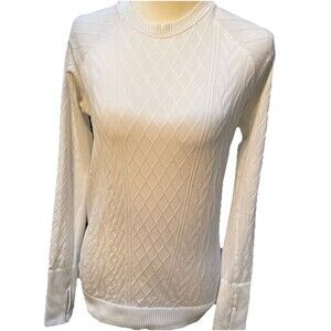 Lululemon Swiftly Tech Cable Long Sleeve Crew Neck Shirt Thumb Holes Size 4
